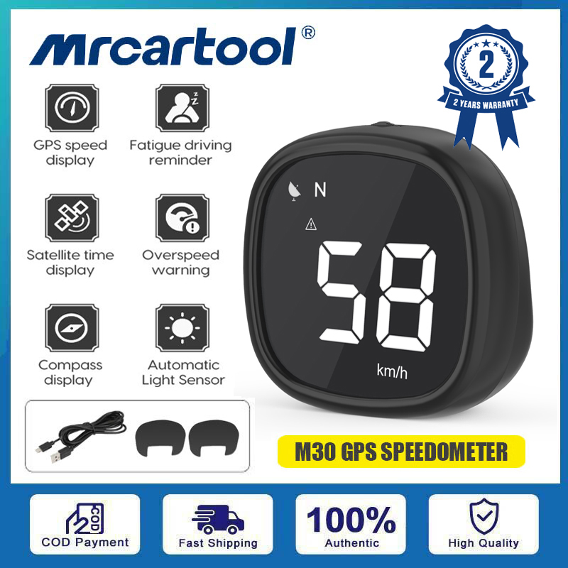 Mrcartool m30 đồng hồ tốc độ hiển thị xe hơi thông dụng báo động quá tốc độ km/h mph cho ô tô và xe máy