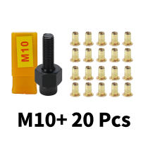 HIFESON Hand Rivet Nut Tool Head Nuts Manual Riveter Rivnut Tool with 20pcs steel nuts for M3 M4 M5 M6 M8 M10 For Furniture Renovation Bike Cup Installation