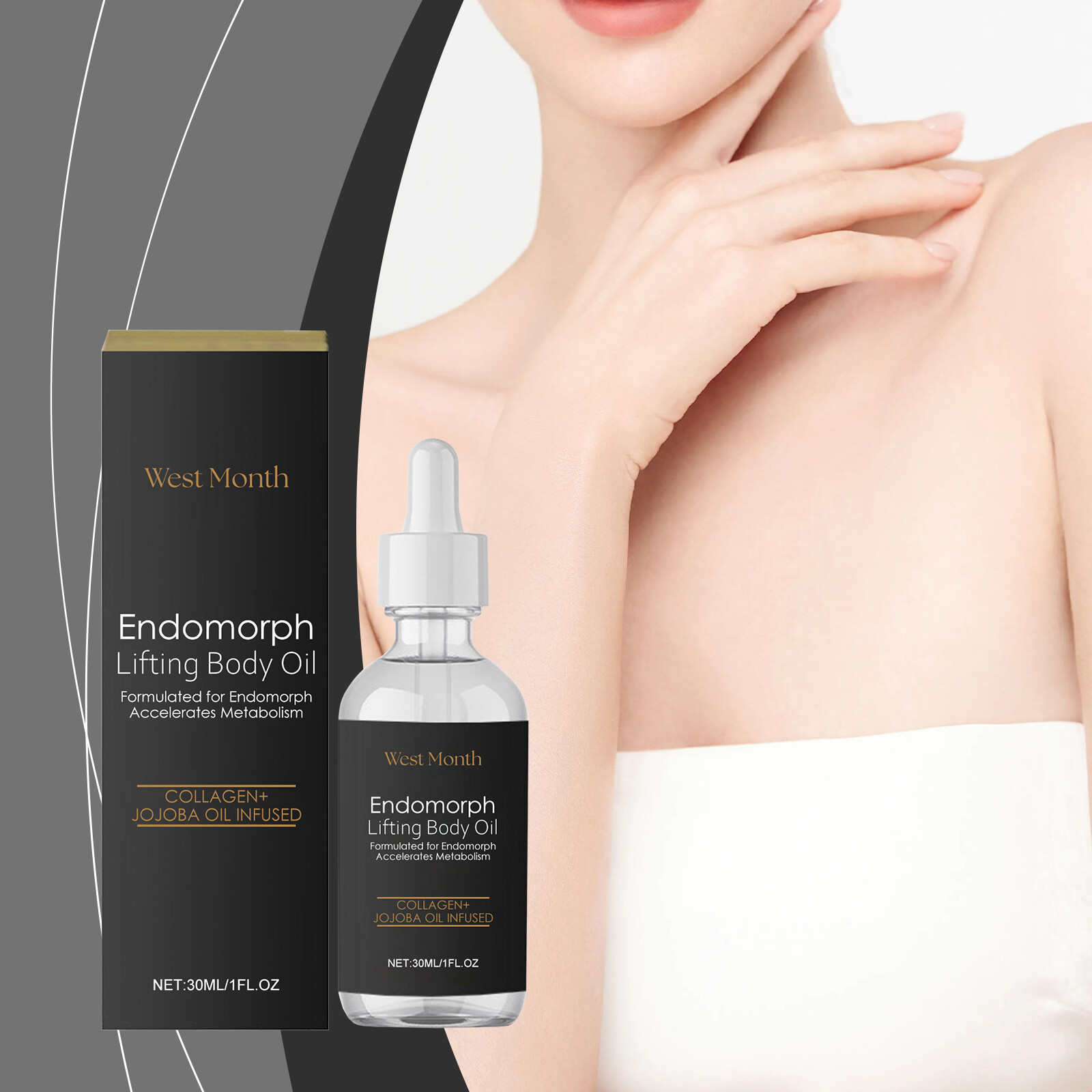 Tây & Tháng Tây & Tháng 30Ml Giảm Béo chăm sóc cơ thể Huyết Thanh Dầu Chống Cellulite Đốt Cháy Chất Béo Massage Thắt Chặt Bụng Đùi Làm Săn chắc Hình dầu cơ thể