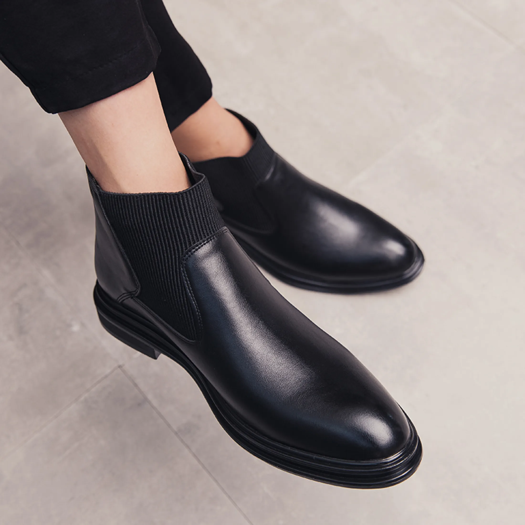 Leather shoes boots mens Clearance