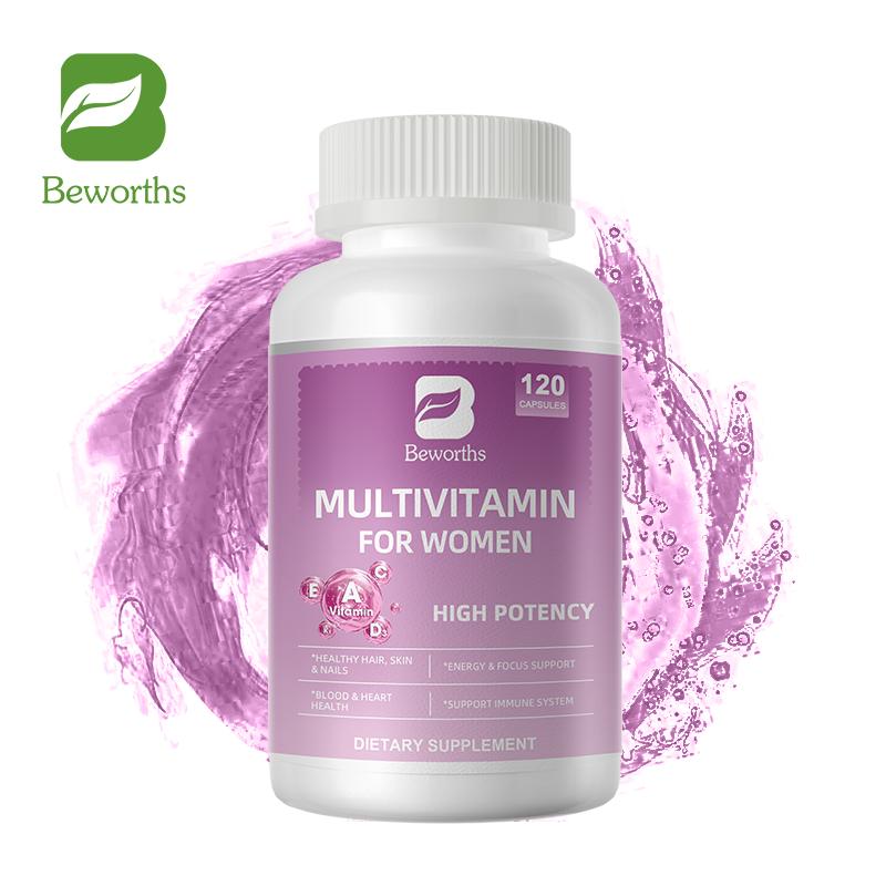  Viên nang đa sinh tố BEWORTHS dành cho phụ nữ với Vitamin A C D E B12 Kẽm và nhiều loại khác giúp tăng cường năng lượng tập trung mọc tóc và sức khỏe tổng thể 