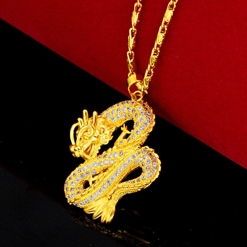 gold plated dragon pendant