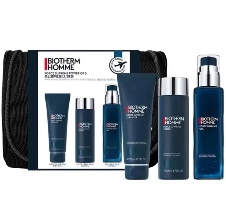 New Packing Biotherm Homme Force Supreme SET (Cleanser 125ml+Lotion 200ml+Gel 50ml) ราคา 2,288 บาท*ส่งฟรี