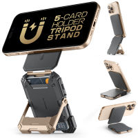เคสกระเป๋าสตางค์แม่เหล็กพร้อมขาตั้งรองรับ MagSafe Hold 5ใบขาตั้งปรับได้การบล็อค RFID ขาตั้งกล้องโทรศัพท์แม่เหล็กแบบแม่เหล็กสำหรับ iPhone 17/16/15/14/13/12ซีรีส์