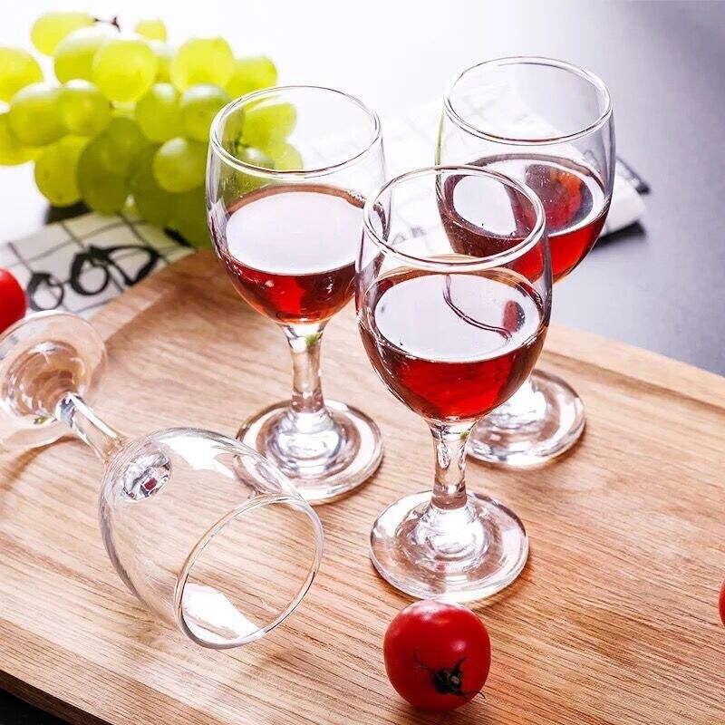 Gambar high quality Small red wine goblet suit the second half (12 glaze household glass wine cup suit