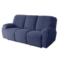 Forcheer T-knit Jacquard Recliner Cover 3-Seater Lazyboy Sofa Cover Stretch Non-slip Recliner Sofa Cover 8 Pieces Set Full Seat Cover with Side Pockets 16-colors