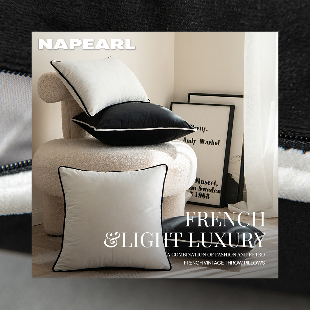 Napearl Rolling rope wrapped velvet pillowcase living room sofa simple and versatile light luxury 1 Piece ราคา 193 บาท*ส่งฟรี