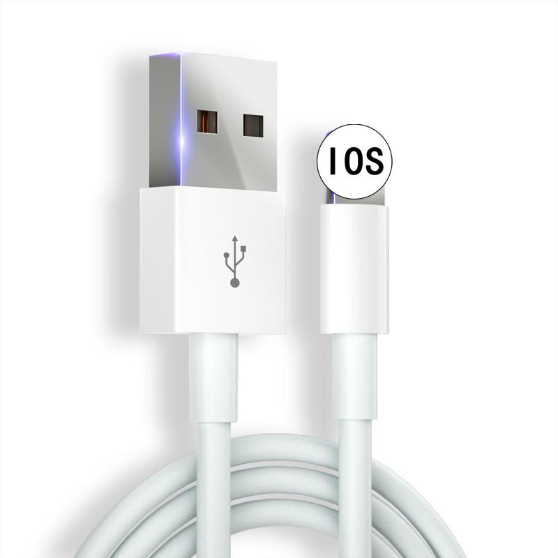 Dây sạc nhanh ios dây dữ liệu cáp sạc đồng bộ usb màu trắng 8pin 2a 5v cho apple iphone ipad cáp sạc