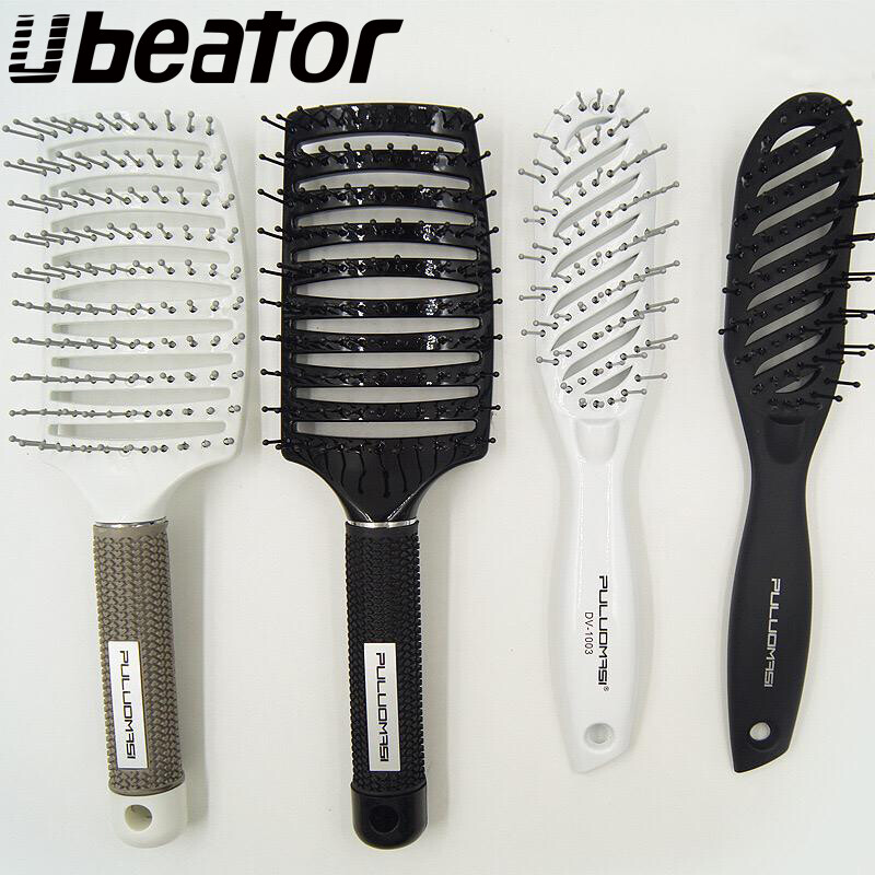 Chuyên Nghiệp Sườn Lược Chải Lông Lớn Uốn Cong Lược Nữ Ướt Nhựa Nylon Massage Chăm Sóc Tóc Tạo Kiểu Tóc Combo Phụ Kiện Tóc