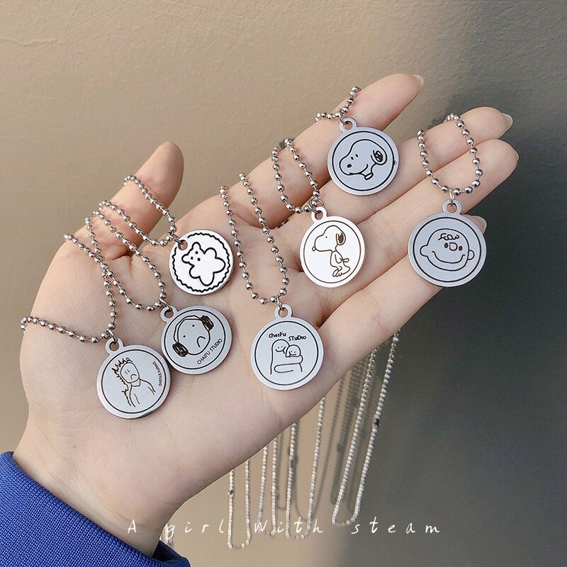 Vòng cổ vòng cổ áo len snoopy gấu nhỏ mới phong cách instagram 2022 thời trang hàn quốc vòng cổ bạn bè cặp đôi xlxl0085