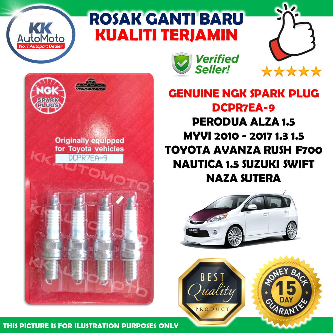 Harga Spark Plug Kereta Alza