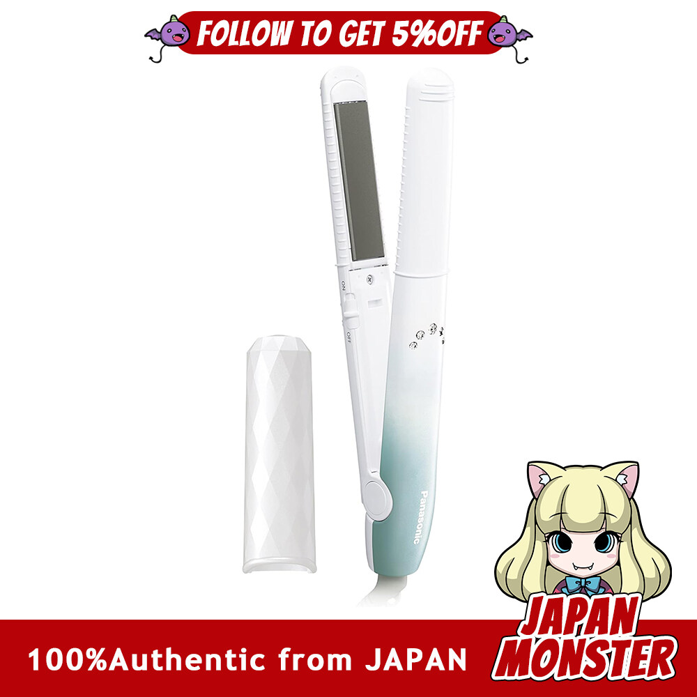 Panasonic Compact Iron Curl Straightener for Both Overseas 2Way Blue Tone EH HV18 A Heater Time saving Sustainability up Grip Straight