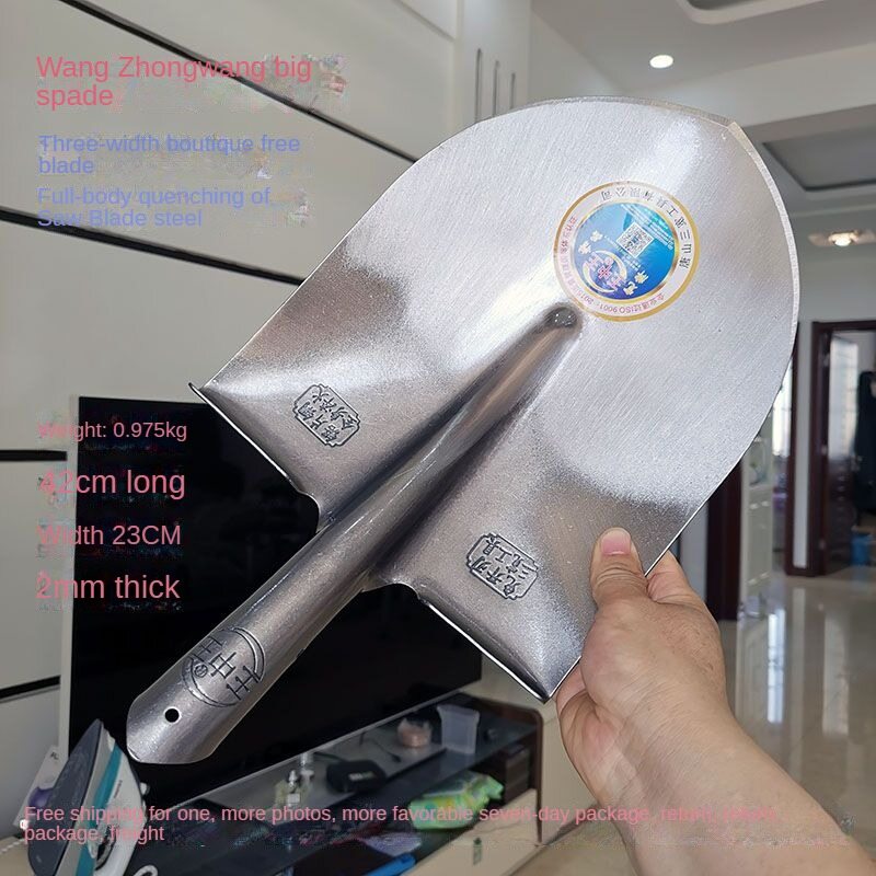 Tất cả các thép lớn nhọn xẻng Thép Mangan dập tắt dày đào Cây Xẻng xúc dụng cụ làm vườn nhọn Xẻng đào xẻng xúc đất
