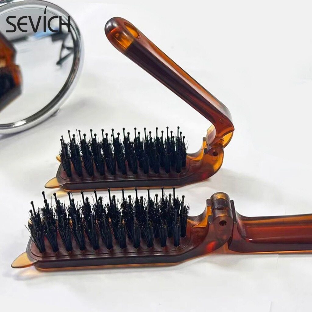 Sevich gấp Lược chải lông cứng du lịch nhỏ gọn Lược duỗi tóc Lược chải lông xoăn