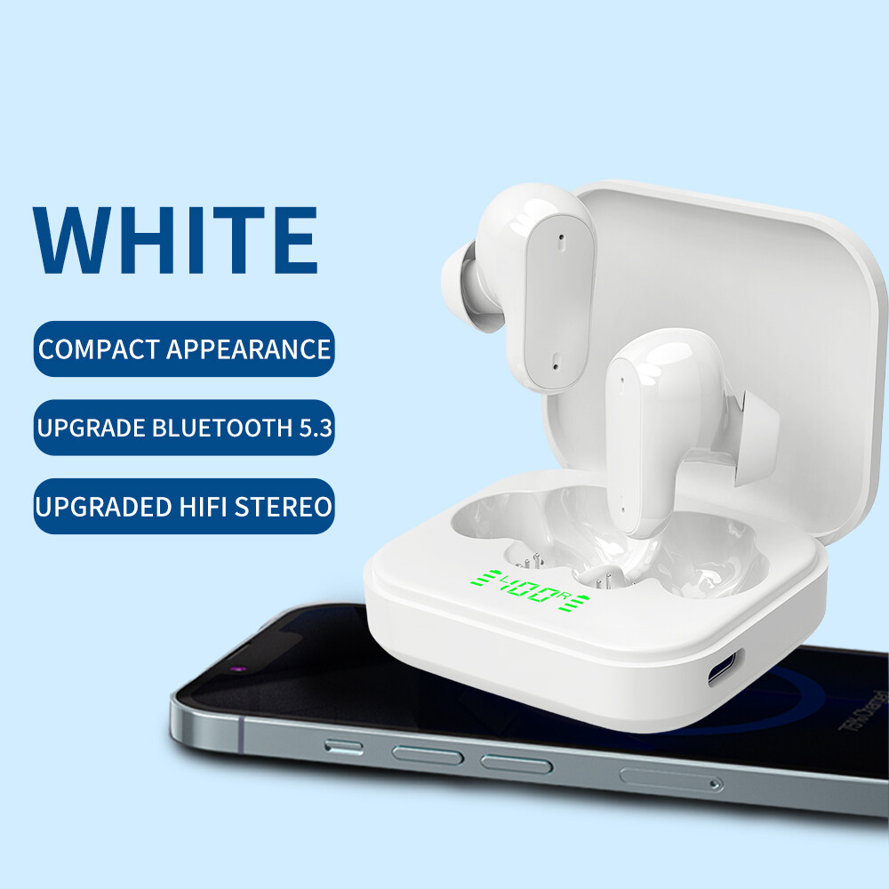 Meozne A11TWS Wireless Bluetooth Earphones In-Ear Headphones with microphone HiFi IPX7 Waterproof Sports earbuds 5.3 Bluetooth for all Smartphone Huawei Oppo ViVO ราคา 189 บาท*ส่งฟรี