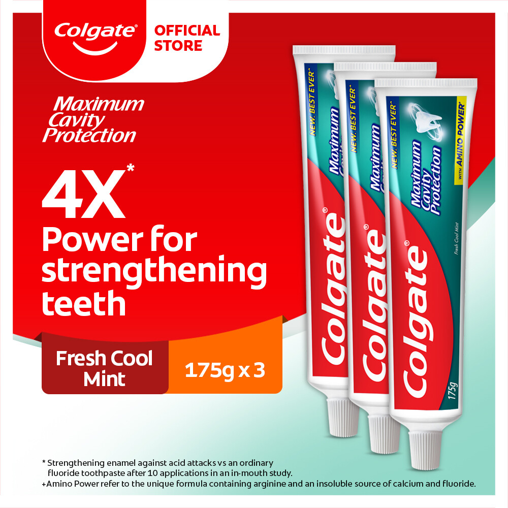 Gambar Colgate Maximum Cavity Protection Fresh Cool Mint Toothpaste Valuepack 175g x 3