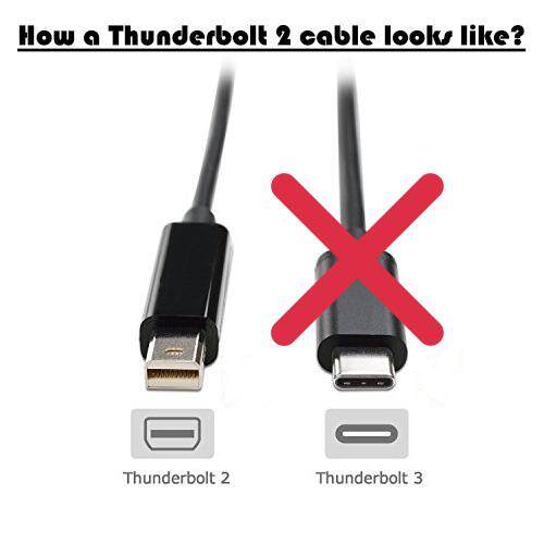 Thunderbolt 2 Cable Length 3.3ft / 1M Cord Male to Male Fast Data