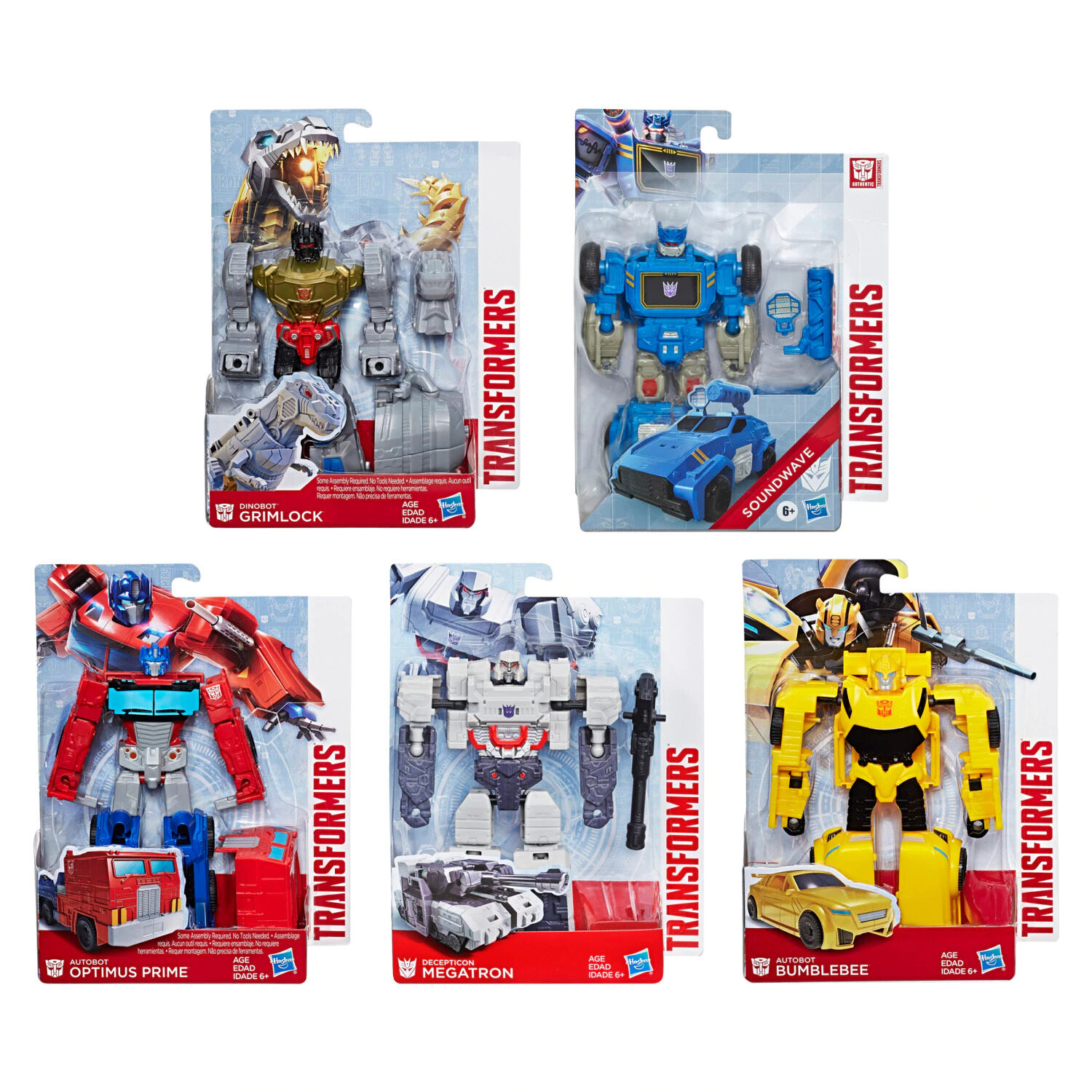 Transformers Mini Figure Set 6 Optimus Megatron Bumblebee Soundwave Grimlock NEW