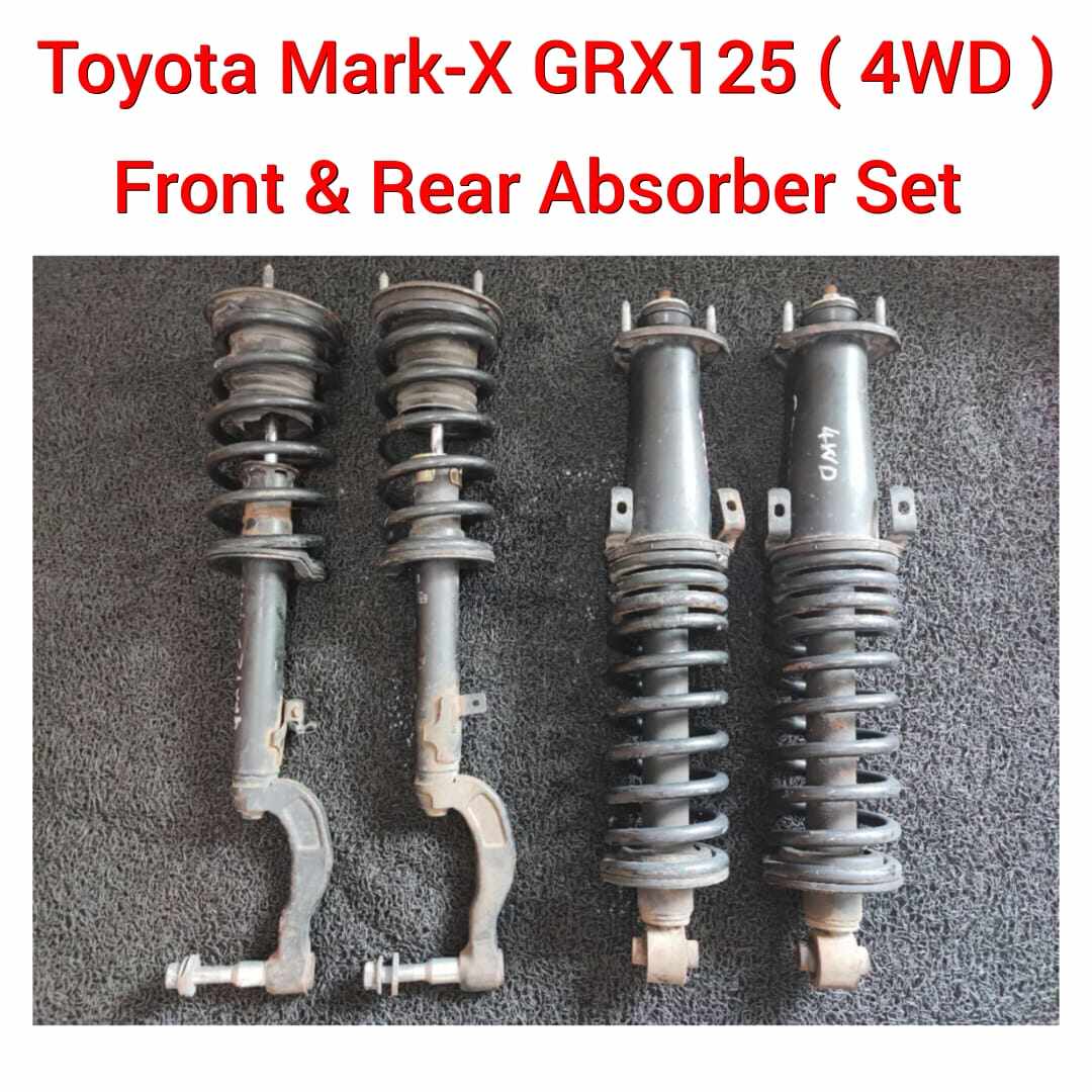 🇯🇵🇯🇵 Toyota Mark-X GRX125 4WD Front & Rear Absorber With Spring Set /  Shock Absorber / Coil Spring | Lazada