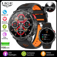 LIGE New Smart Watch Men 1100mAh Large Battery Long Standby Time Bluetooth Call IP68 Waterproof Outdoor Sport Tracker Smartwatch For Android IOS + Box