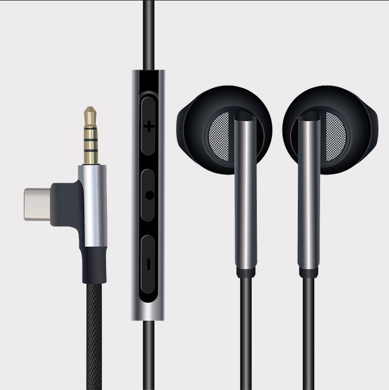 ZNW New TYPE-C 3.5mm Android Universal Multi-function 2-in -1 DAC Digital Wire-controlled Metal Headset ราคา 159 บาท*ส่งฟรี