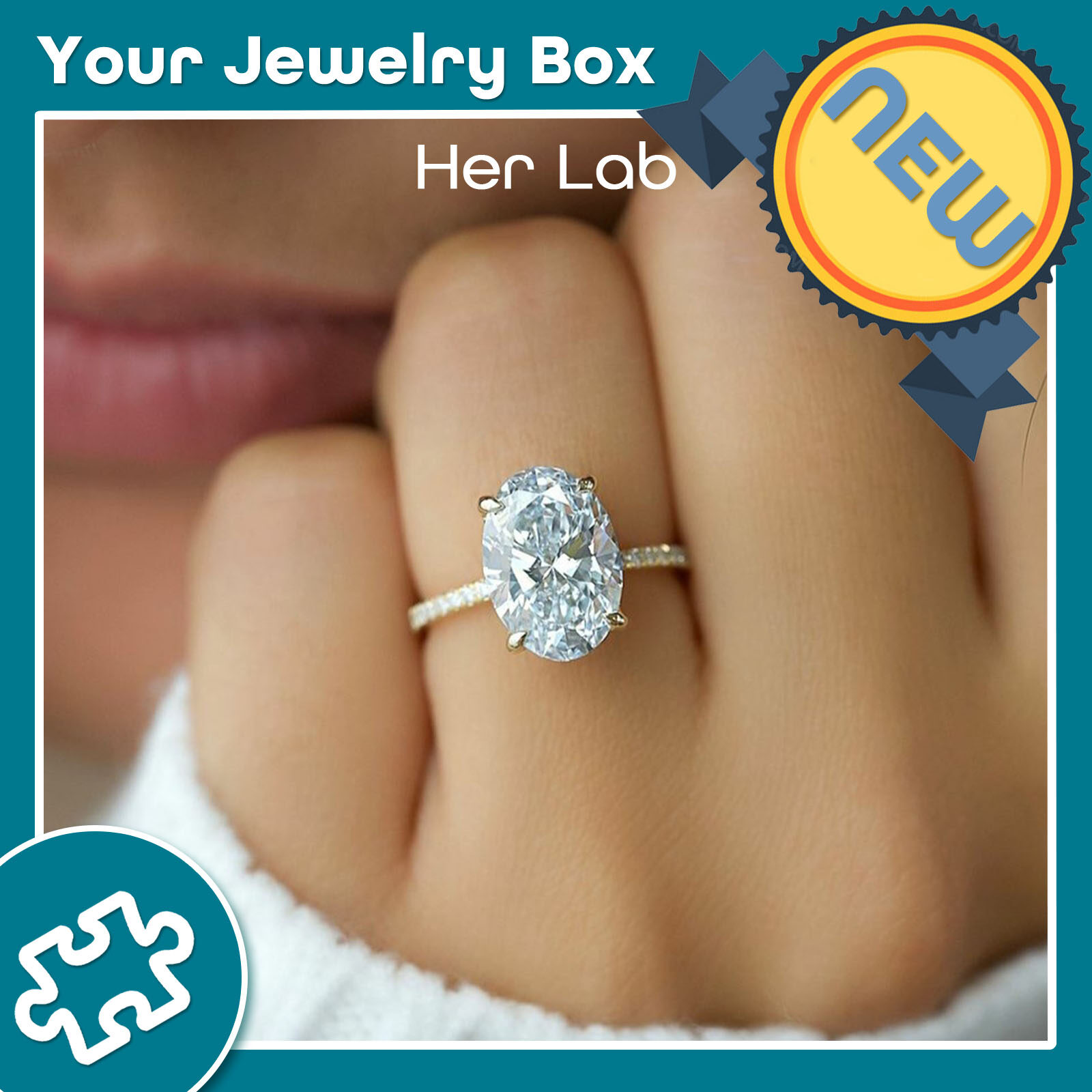 Her Lab Jewelry | Genuine Moissanite 18K White Gold Diamond Ring, 3 Carat, Original with GRA Certificate 100% Passed Diamond Selector. 4 Prong Oval Cut Diamond Ring, PT 950 Platinum Colored Wedding Band, Classic Engagement Ring Special Gift for Men and Wo ราคา 7,482 บาท*ส่งฟรี