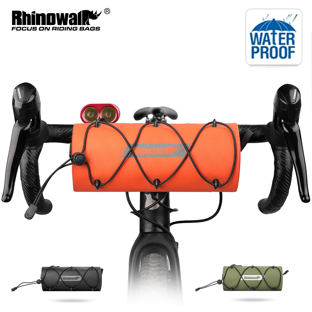 Rhinowalk Bicycle Handlebar Bag 1.9L Large Capacity 100% Waterproof Bicycle Front Frame Bag Multifunctional Outdoor Travel Storage Bicycle Front Tube Bag Commuter Shoulder Bag Bicycle Accessories