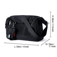 MOYYI Korean Style Men Messenger Bags Large Capacity Water Repellent Casual Crossbody Shoulder Bag For Outdoor Commuter Travel