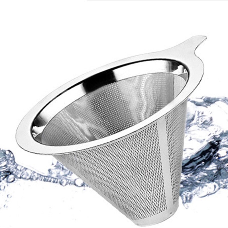 Gambar 1PC Stainless Steel Coffee Filter Tea Strainer Stainless Steel Fashion Durable Practica Filter Screen