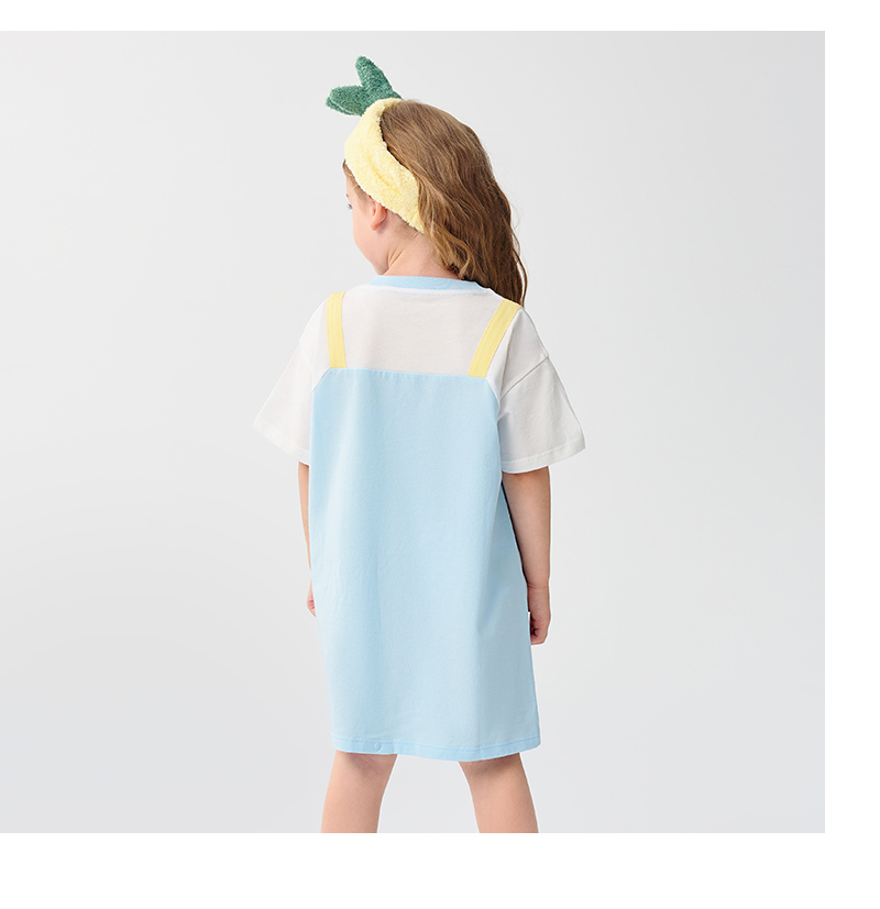 Balabala Miiiiichan Ip Girl nachtjapon, kinderkleding, zomerjurk met airconditioning, puur katoen
