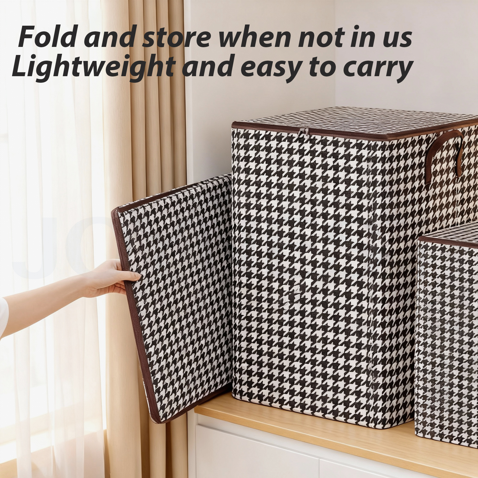 Foldable Clothes Storage Bag With Double Zipper For Bedding_voghion.com