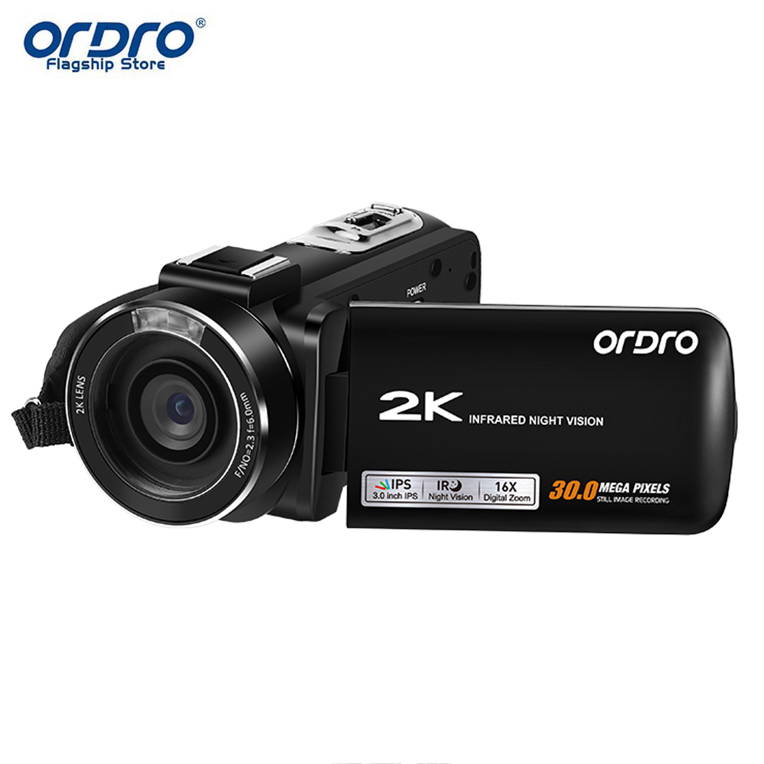 ORDRO Z63 2K/30FPS Camcorder IR Night Vision Vlog Digital Video Camera ราคา 2,940 บาท*ส่งฟรี