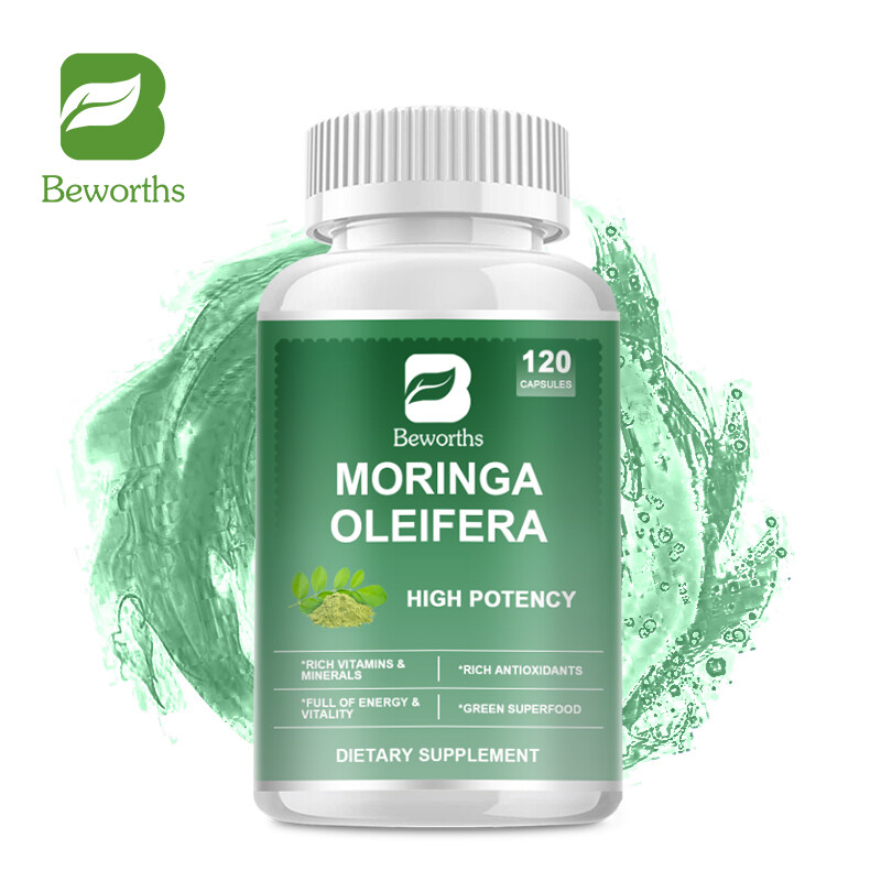 Viên nang Moringa Oleifera BEWORTHS Siêu thực phẩm xanh giúp tăng cường năng lượng, hỗ trợ nhận thức và tiêu hóa