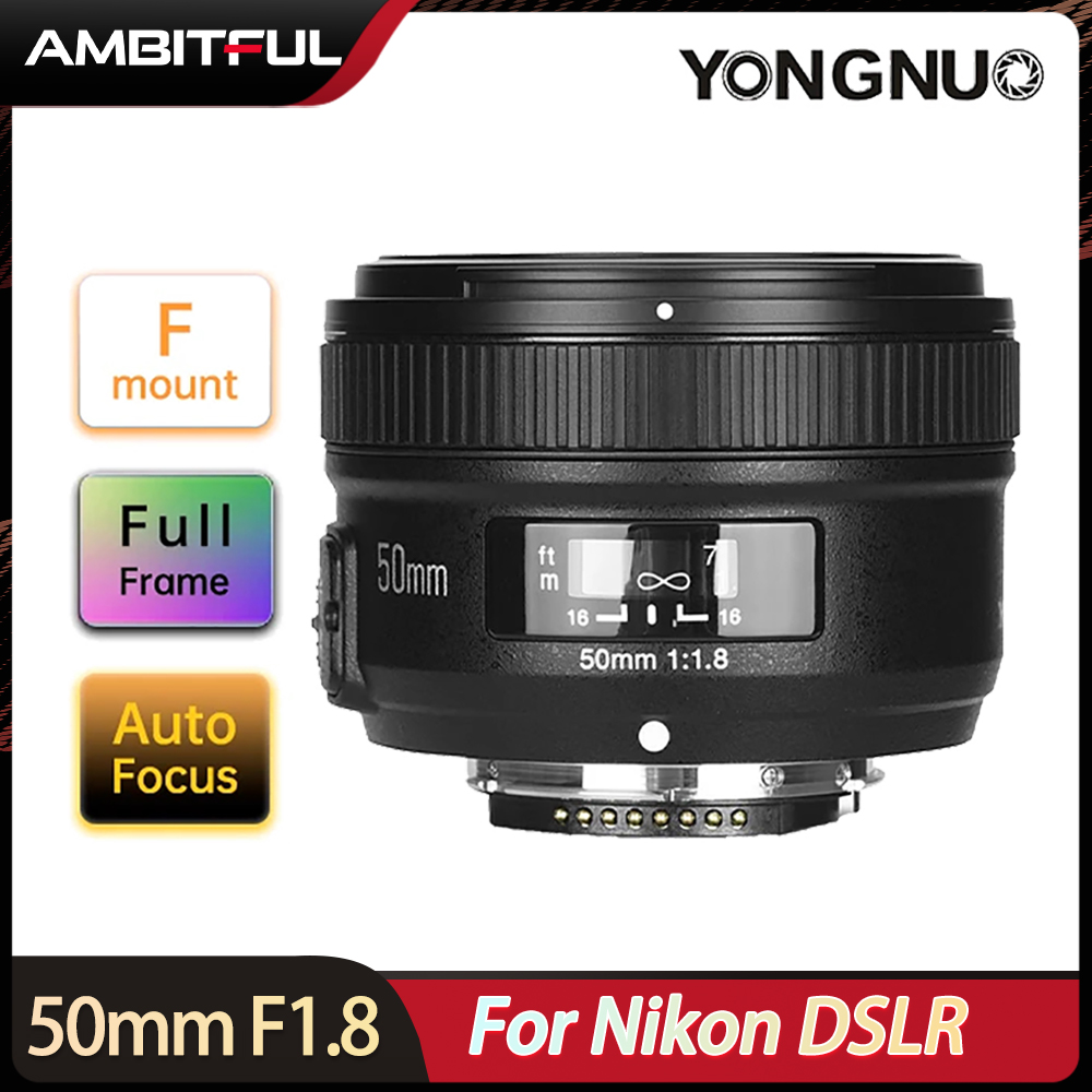 Yongnuo YN50mm F1.8N 50mm Lens For Camera Auto Focus Aperture For Nikon DSLR D7200 D5300 D5200 D750 D500 D800 D700 D3200 D3300 D5100 ราคา 3,590 บาท*ส่งฟรี