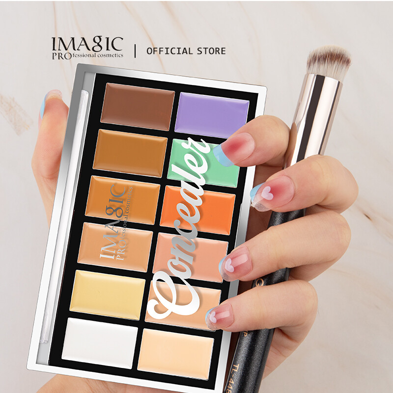 Imagic bộ che khuyết điểm chống nước lâu trôi cọ che khuyết điểm che phủ toàn bộ dụng cụ trang điểm