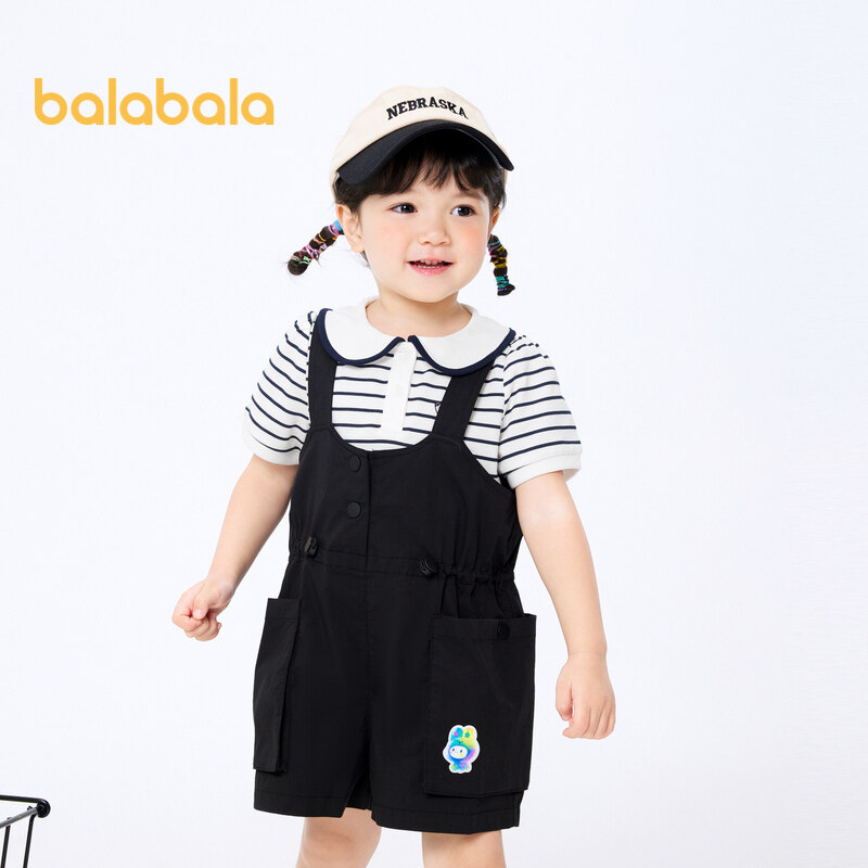 balabala Children'S Wear Children'S Pants Baby Shorts Summer Fashion Children Girls Casual Suspenders Skin-Friendly Fashion ราคา 513 บาท*ส่งฟรี