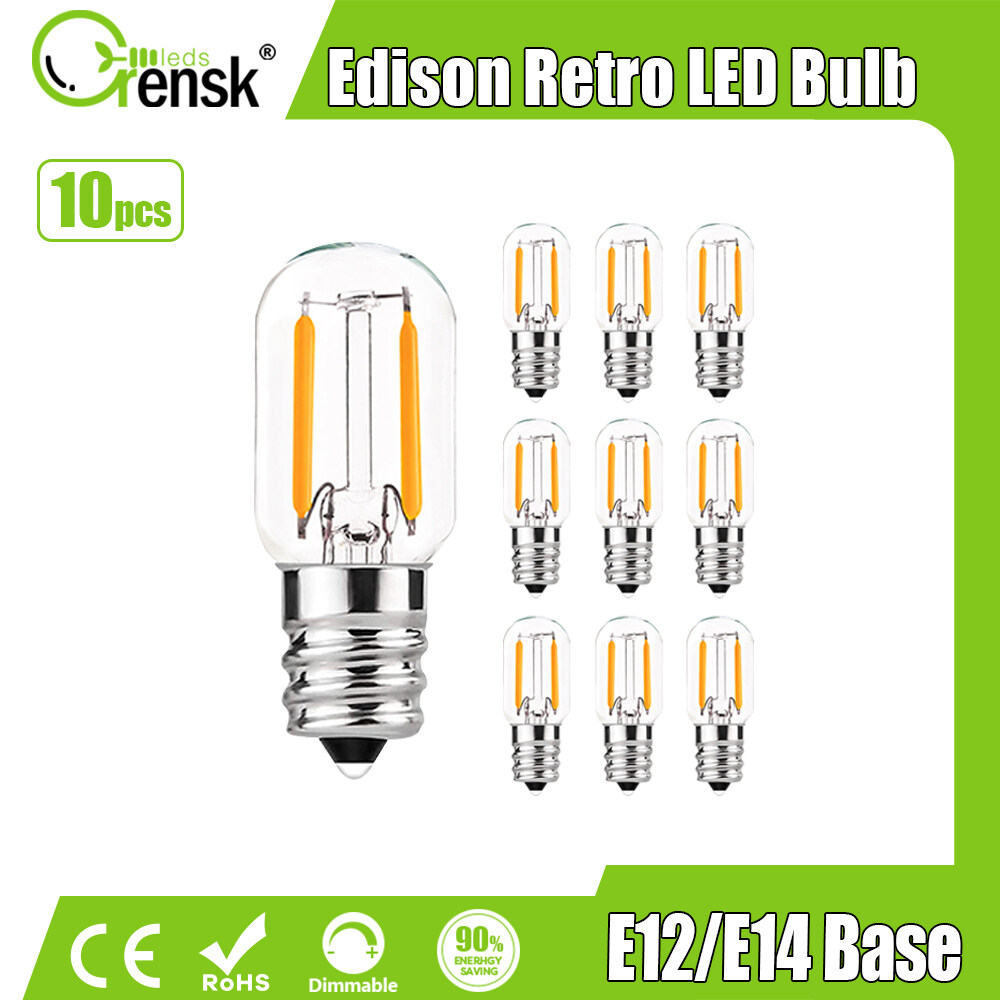 E12 E14 Mini LED Edison Bulbs - Dimmable Warm White