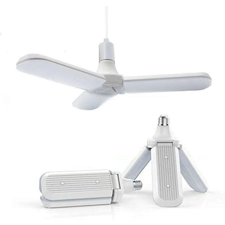 Cánh quạt 18W/45W Đèn ba lá mini quạt xếp cánh quạt bóng đèn đèn LED