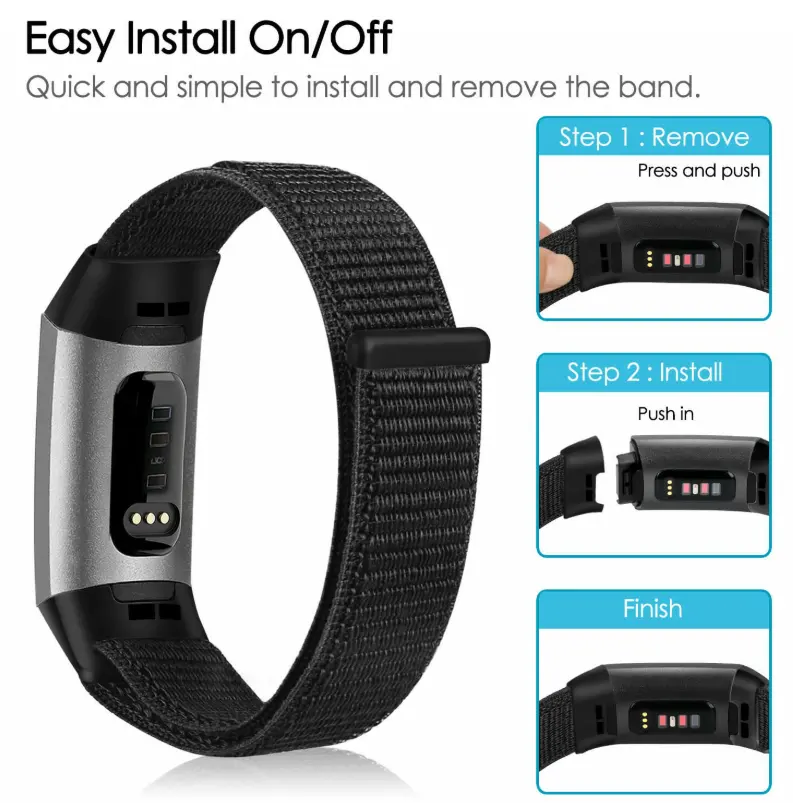 Velcro nylon strap smart watch 