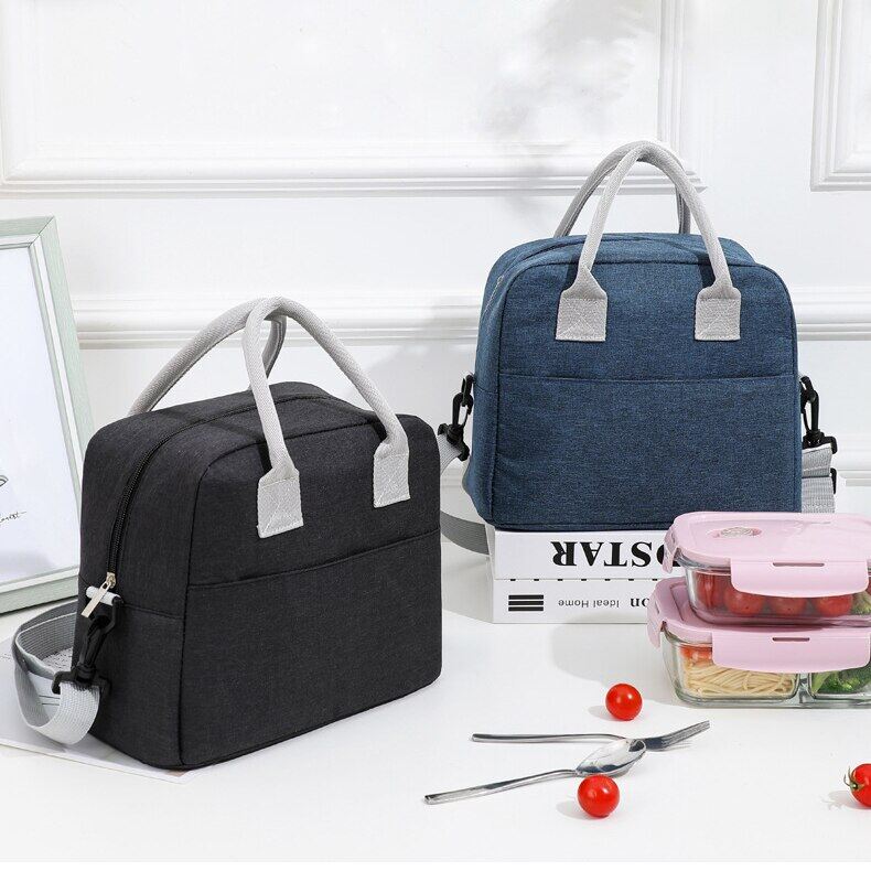 Gambar Portable Women Lunch Box Bag Thermal Food Picnic Handbag Bento Pouch Dinner Container School Food Storage Bags Accessor Supplies