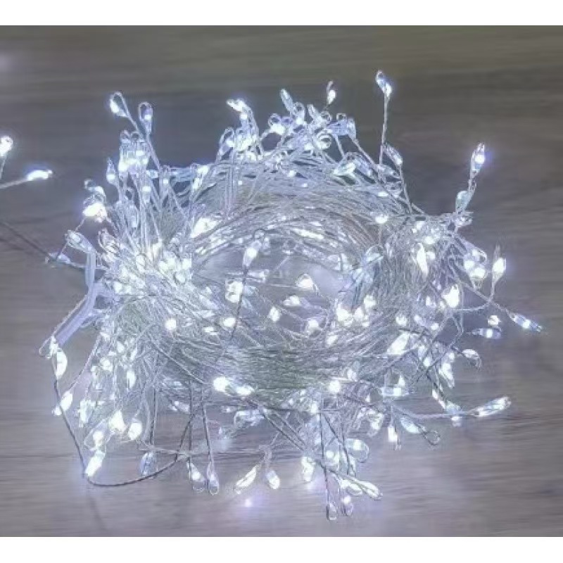 Battery Operated LED Fairy Lights 300CM100LEDs/600CM200LEDs String Lights Waterproof Silver Wire Starry Firefly Lights for DIY Wreath Home Indoor Outdoor Christmas Decorations Multicolor