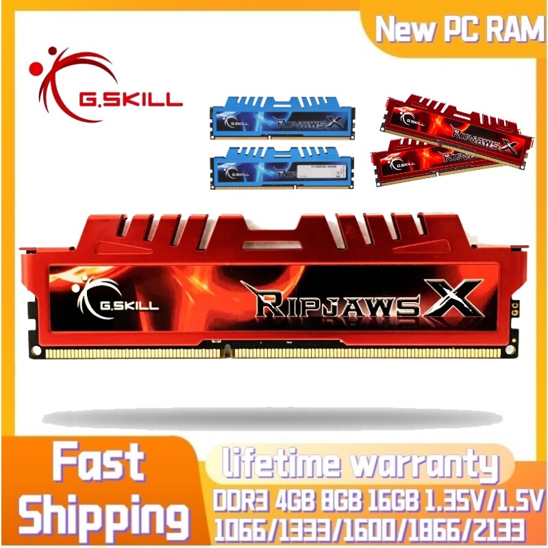 (Vận chuyển nhanh) G. Skill 8GB RAM Máy Tính Để Bàn DDR3 1333MHz/1600/1866MHz DIMM Bộ nhớ cho chơi game PC RAM