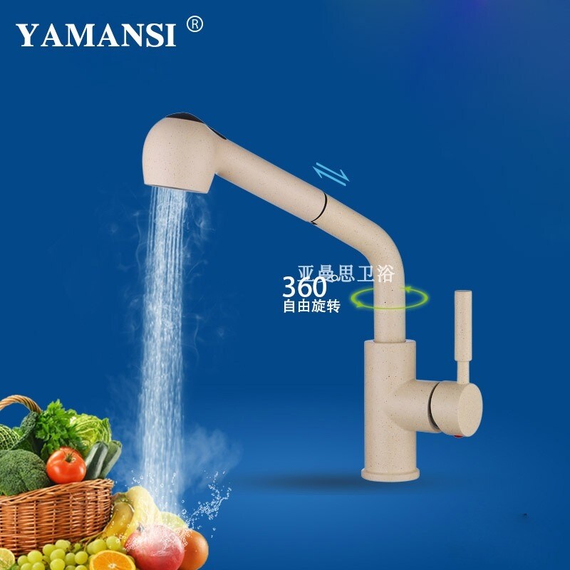 Gambar Ashkenazi quartz sinks kitchen sink bibcock of cold hot smoked pull telescopic xiancai basins faucets