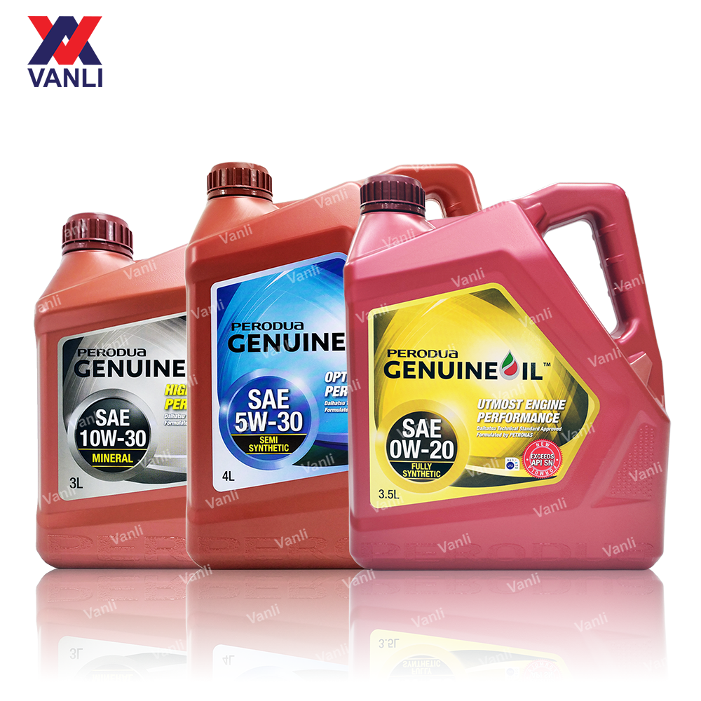 Perodua Genuine Engine Oil SAE Fully Synthetic 0W20 3.5L Semi Synthetic 5W30 4L Mineral 10W30 3L