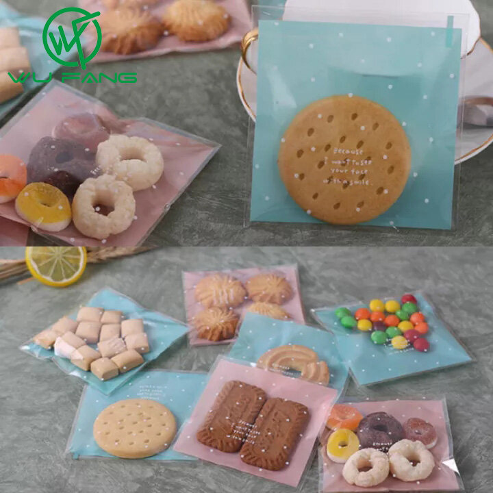 Túi Gói Bánh Quy Hàn Quốc Bánh Ngọt Quà Tặng Túi Kẹo Nhựa Tươi Chấm Mặt Trăng Bánh Nướng Bánh Ngọt Bánh Quy Tự Dính Túi Tiệc Cưới Sinh Nhật