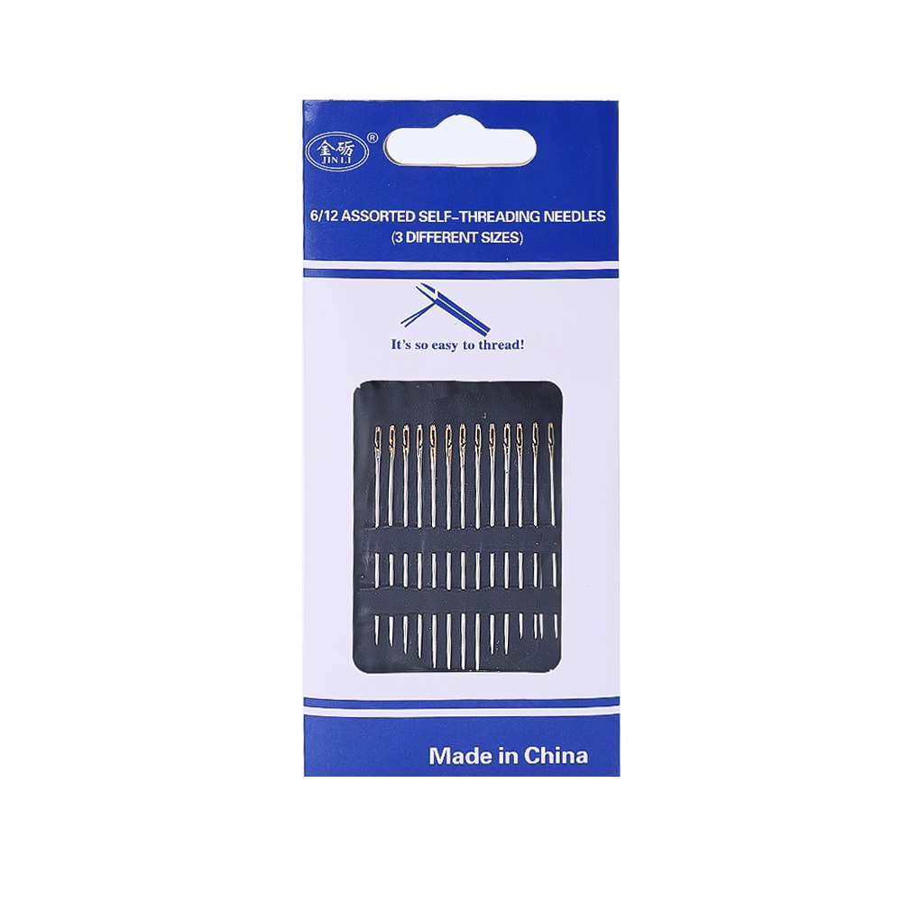40/120PCS Stainless Steel Extended Sewing Large Eye Needle Set Diy Leather Sewing Self-threading Blind Needle Household Sewing Accessories