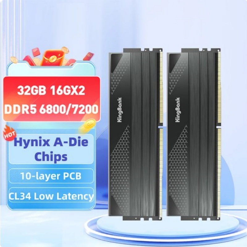 Kingbank Ddr5 Rgb Memory 64Gb 6400Mhz Hynix A-Die Xmp3.0 Desktop