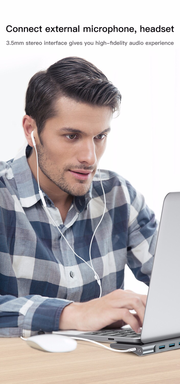 Bộ Hub chuyển đa năng Baseus Enjoyment Series Type C dành cho Smartphone/ Laptop/ Macbook