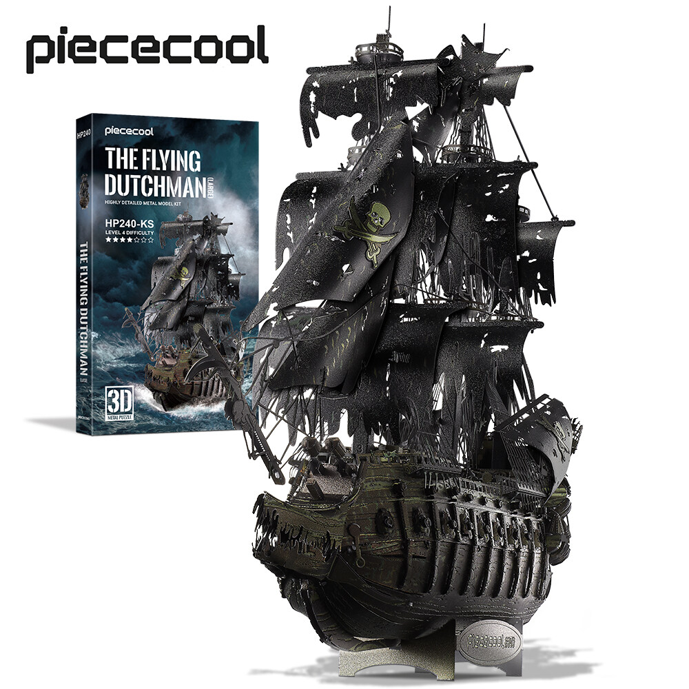 Piececool 3D Metal Puzzles for Adults The Flying Dutchman Model Building Kits Pirate Ship Gift for Kids