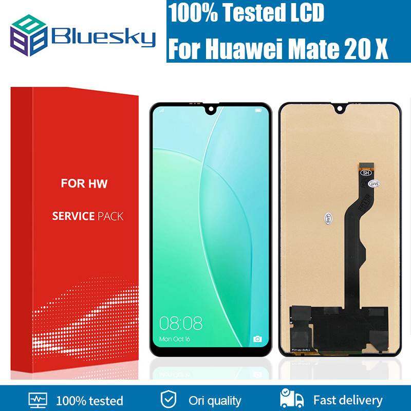 Bluesky 100% thử nghiệm màn hình cho huawei mate 20x evr-l29 evr-al00 tl00 màn hình lcd bộ linh kiện số của màn hình cảm ứng cho huawei mate 20 x